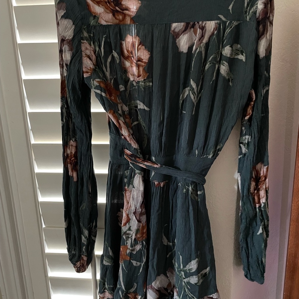 Floral wrapped dress